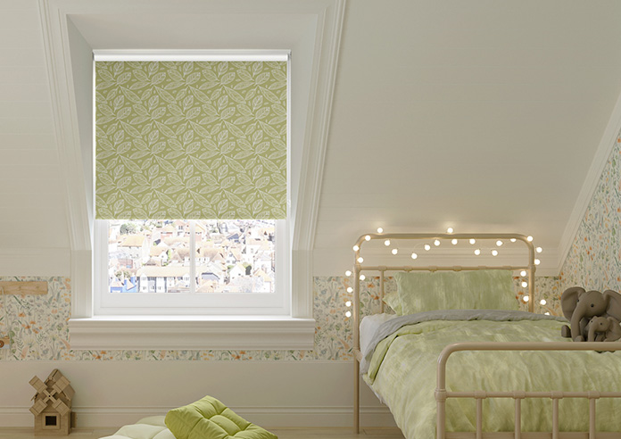Falling Leaves, Green - Twist&Fit Roller Blind - Image 3
